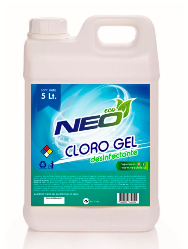 Cloro Gel 5 Lt. - Envase